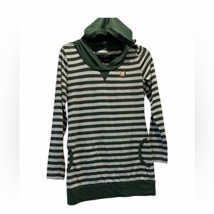 CUTTER & BUCK | Univ of Miami striped hoodie size S